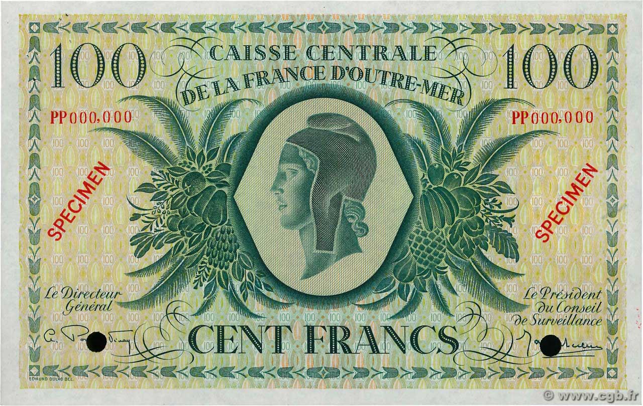 100 Francs Spécimen FRENCH EQUATORIAL AFRICA  1943 P.18s XF+