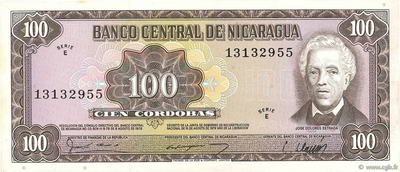Nicaragua 1979 10 Cordobas Currency Unc