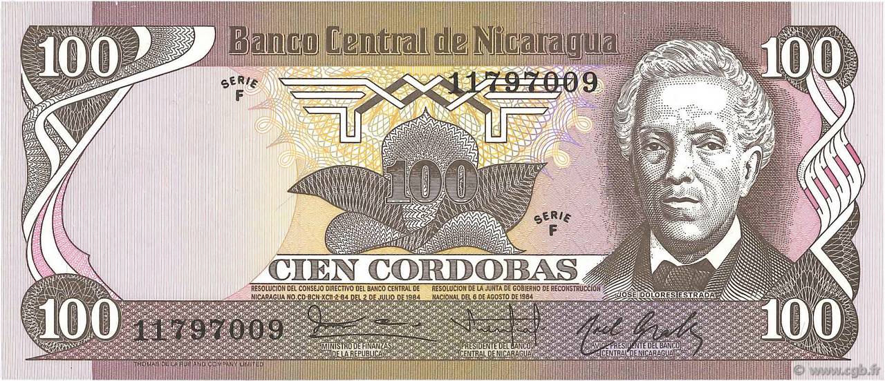 100 Cordobas NICARAGUA  1985 P.141 FDC