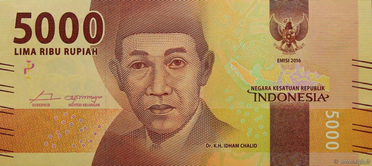 5000 Rupiah INDONESIA  2016 P.156a FDC