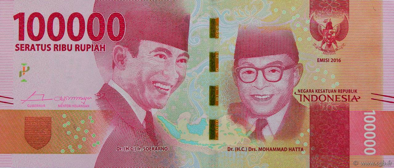 100000 Rupiah INDONESIEN  2016 P.160a ST