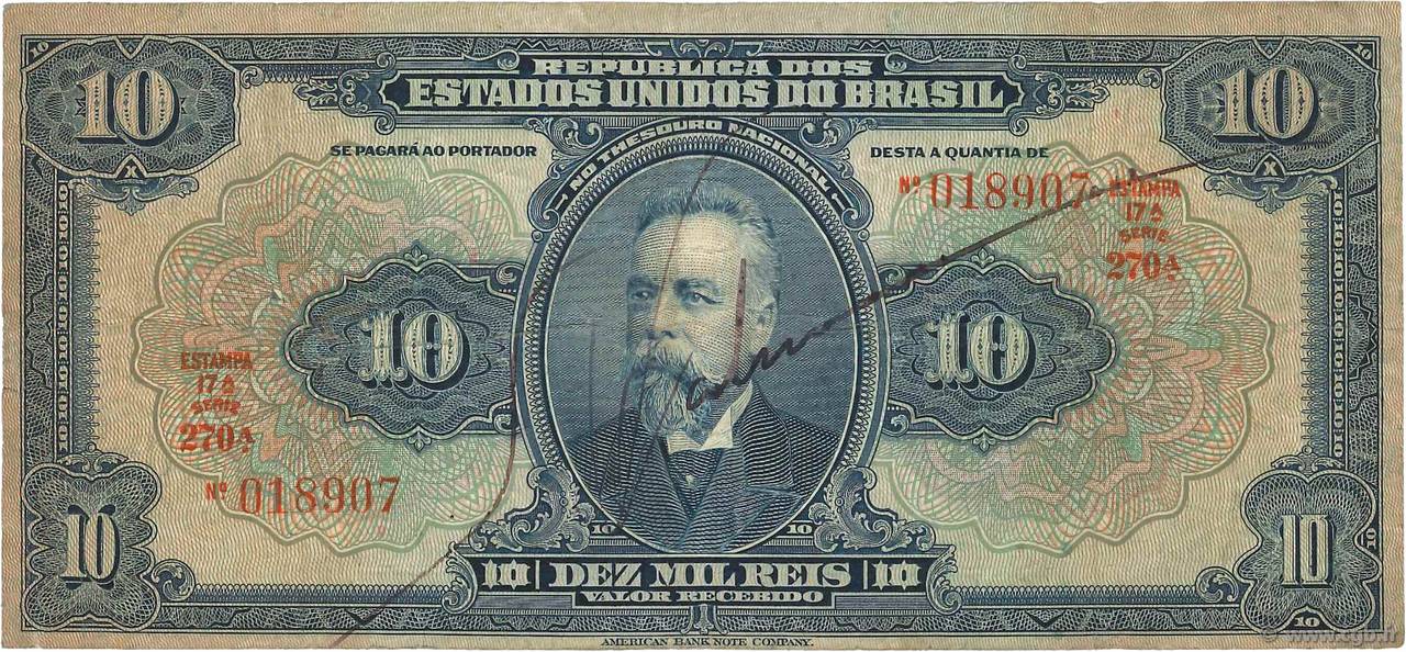 10 Mil Reis BRASILE  1925 P.039d MB