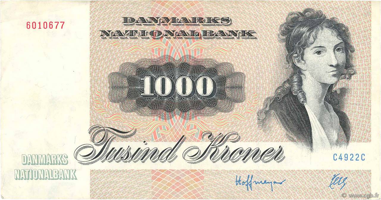 1000 Kroner DINAMARCA  1992 P.053g q.SPL