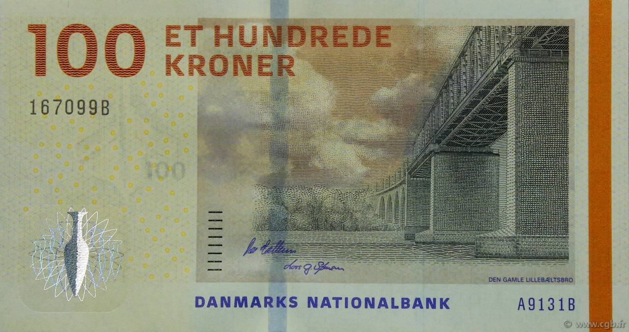 100 Kroner DINAMARCA  2013 P.066c FDC