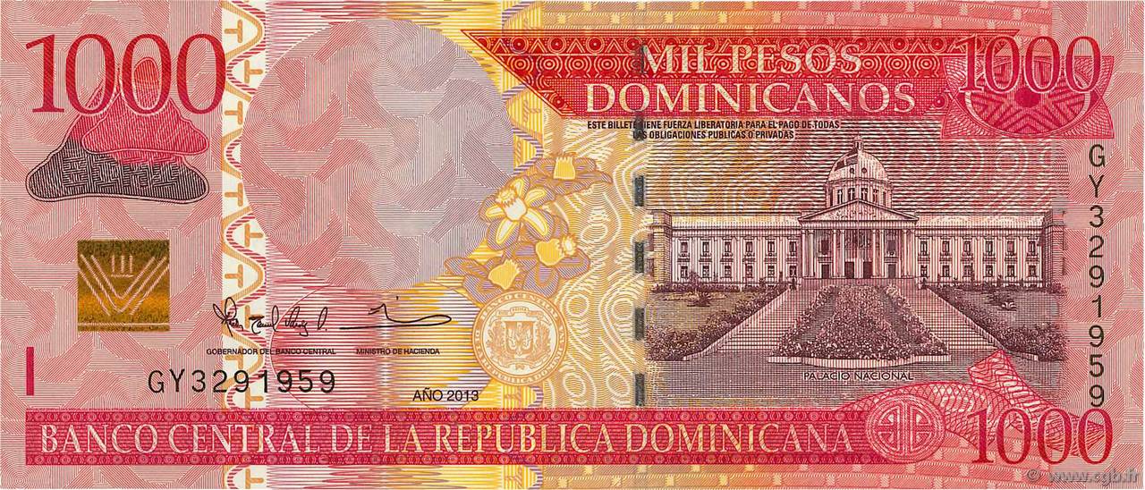1000 Pesos Dominicanos DOMINICAN REPUBLIC  2013 P.187d UNC