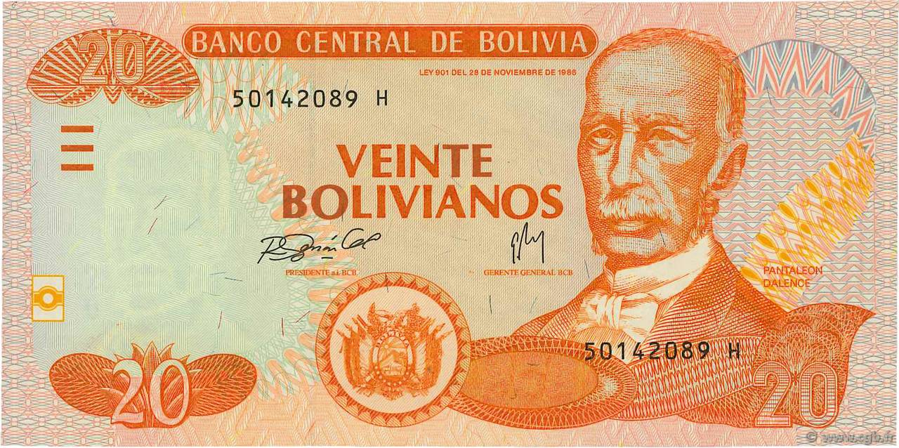 20 Bolivianos BOLIVIEN  2007 P.234 ST