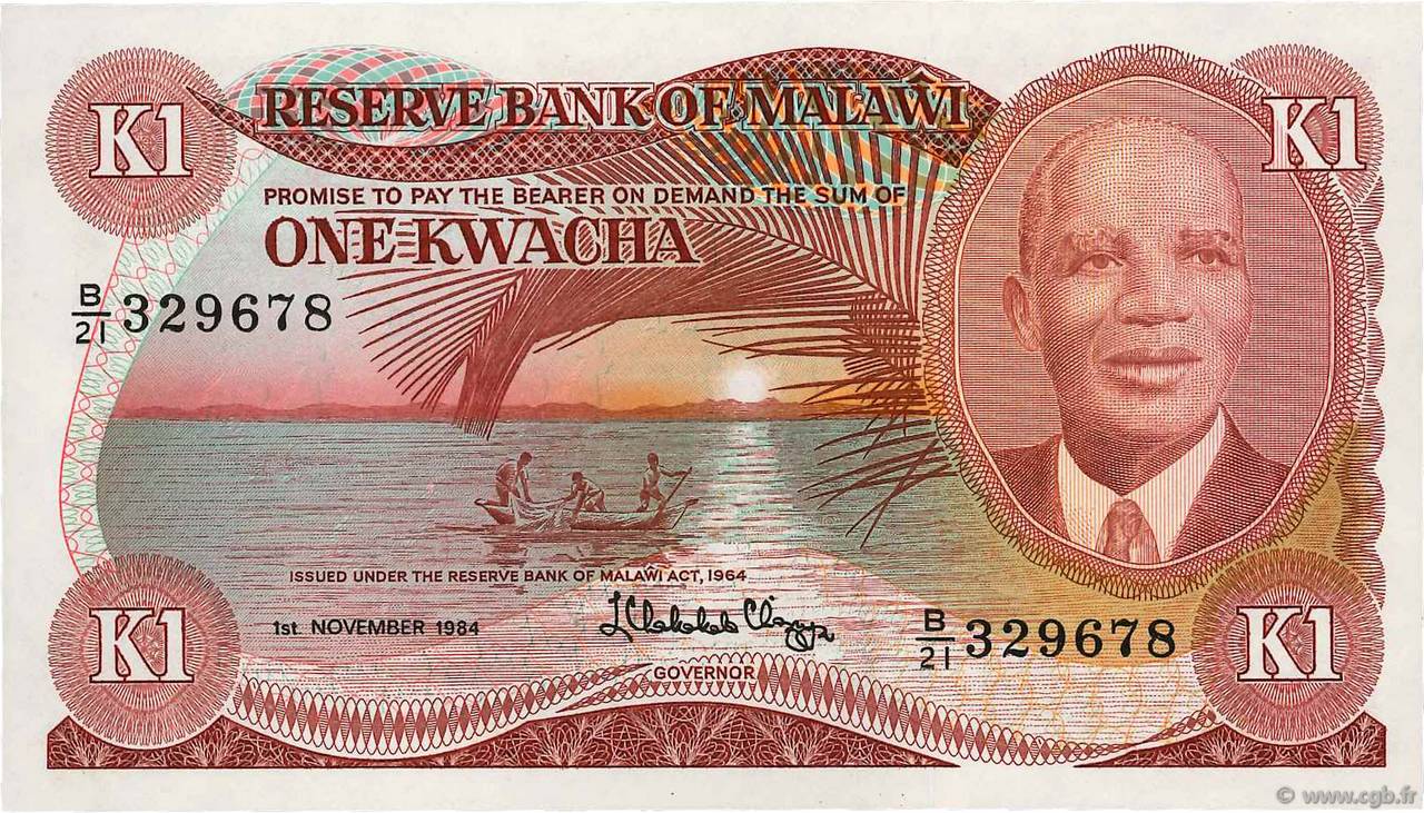 1 Kwacha MALAWI  1984 P.14h NEUF