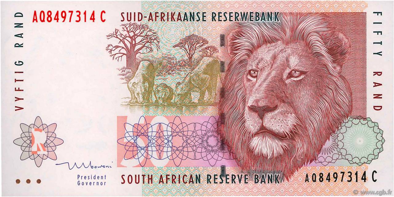 50 Rand SUDÁFRICA  1999 P.125c FDC