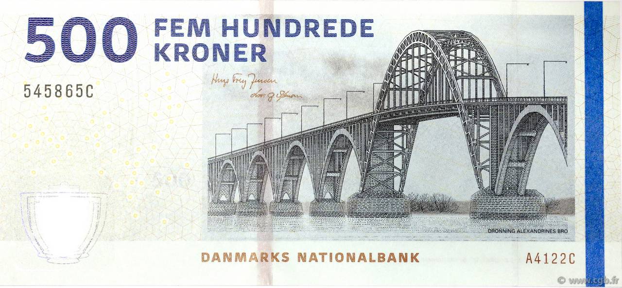 500 Kroner DÄNEMARK  2012 P.068d ST