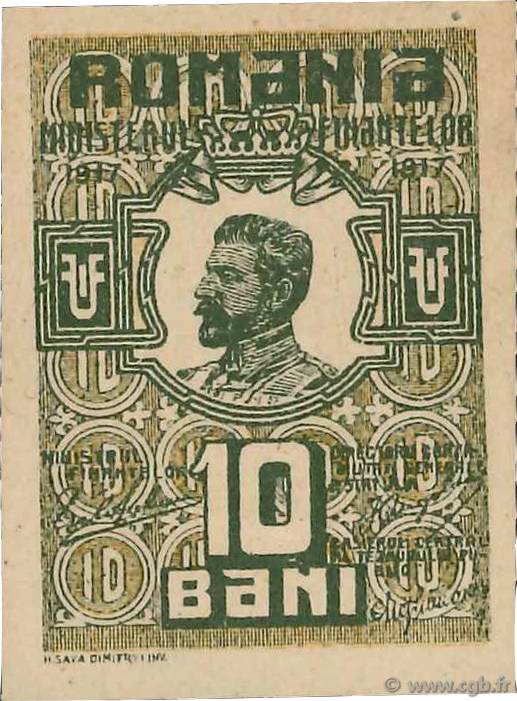 10 Bani RUMANIA  1917 P.069 FDC