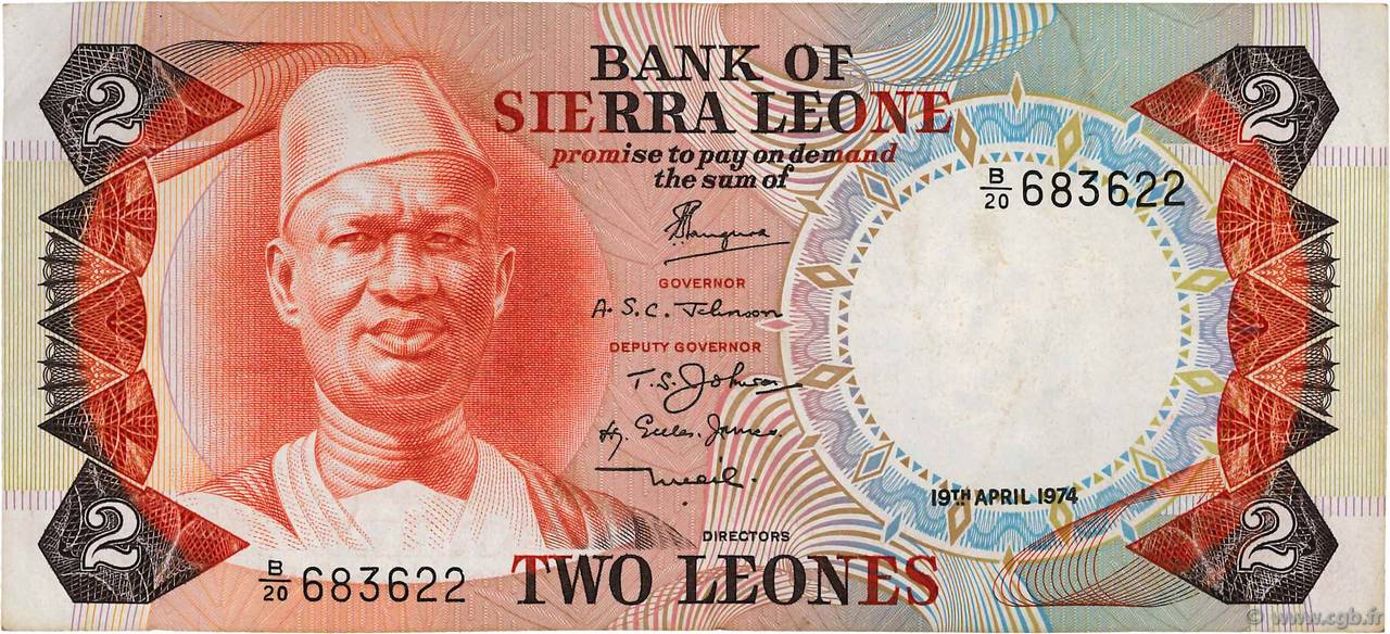 2 Leones SIERRA LEONE  1974 P.06a BB