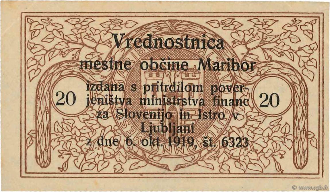 20 Vinarjev SLOWENIEN Maribor 1919 P.-- fST