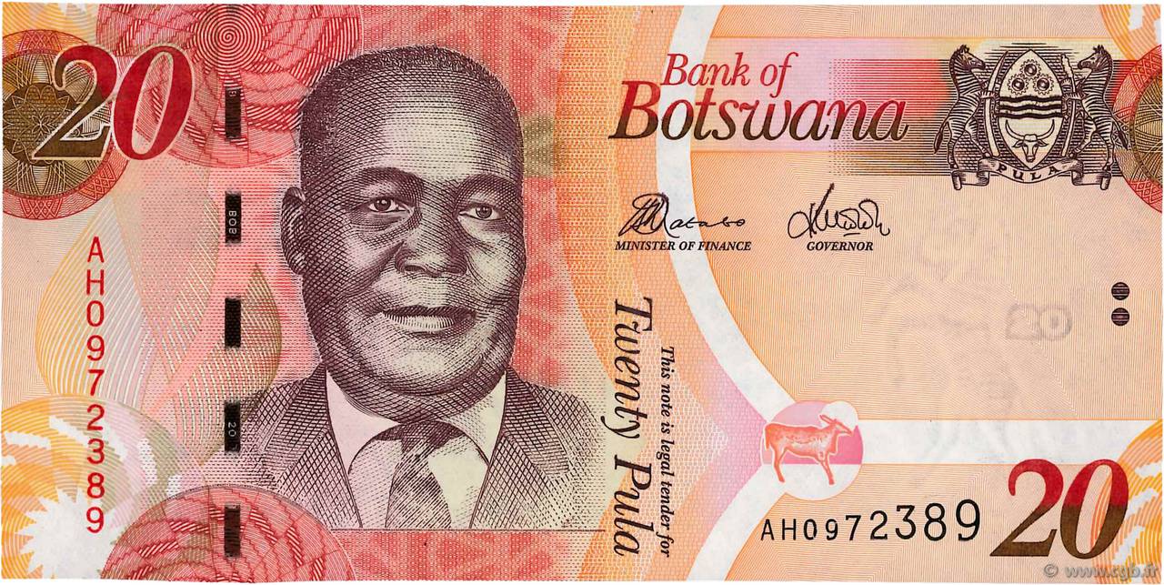 20 Pula BOTSWANA (REPUBLIC OF)  2014 P.31d UNC