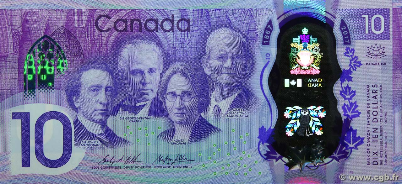 10 Dollars Commémoratif CANADA  2017 P.112 FDC