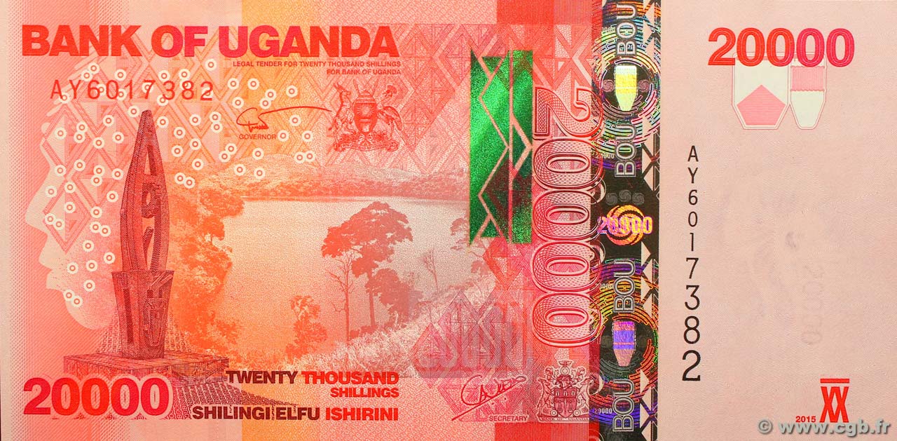 20000 Shillings UGANDA  2015 P.53c UNC