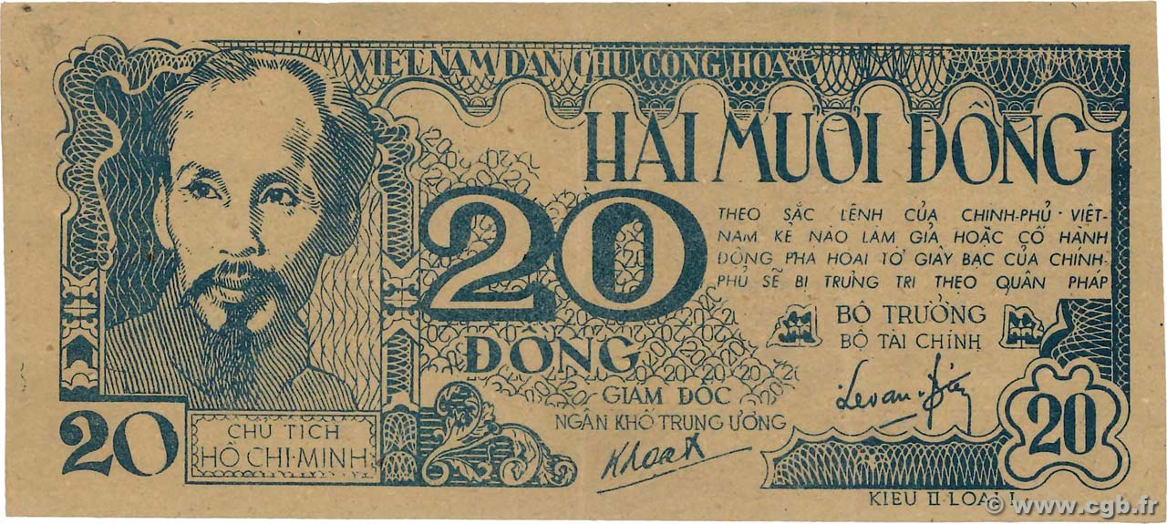20 Dong VIETNAM  1948 P.024b VF+