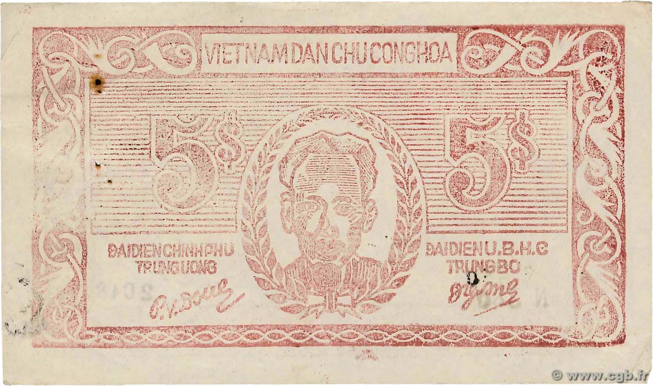 5 Dong VIETNAM  1949 P.046a BB