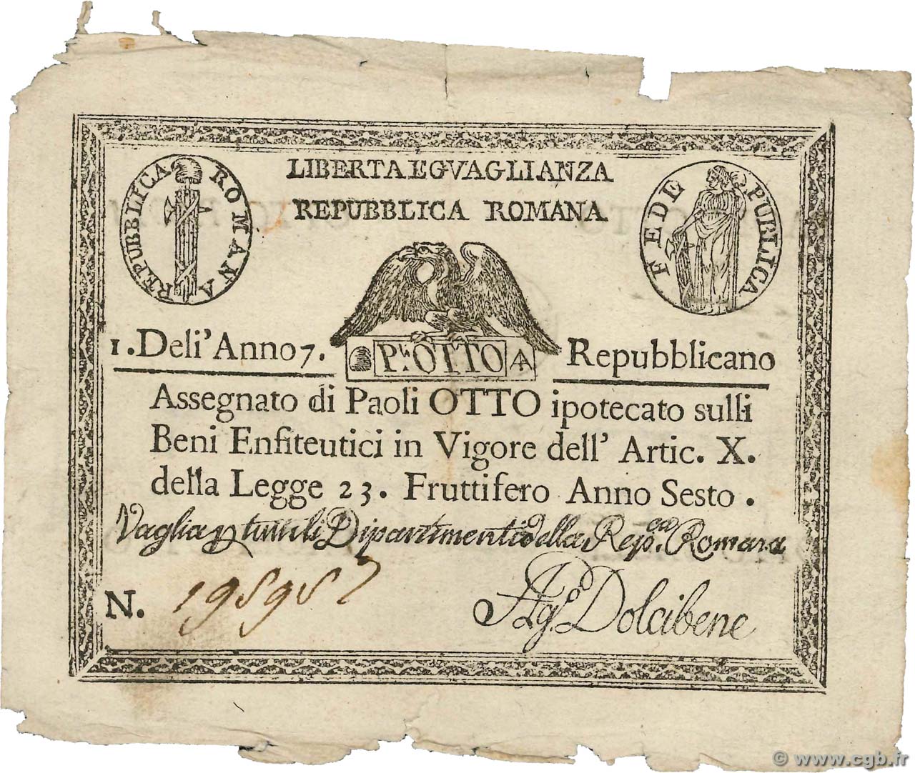 8 Paoli ITALIEN  1798 PS.538 SS
