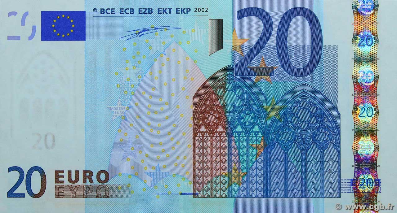 Billet De 20 Euros 2002