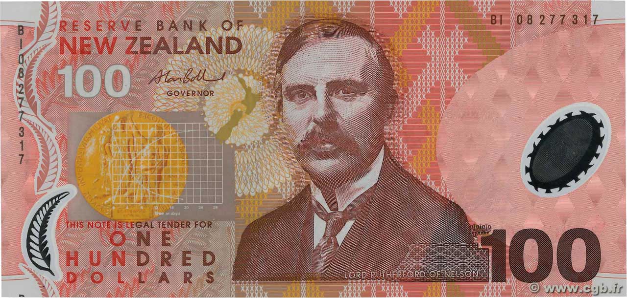 100 Dollars NOUVELLE-ZÉLANDE  2008 P.189b NEUF