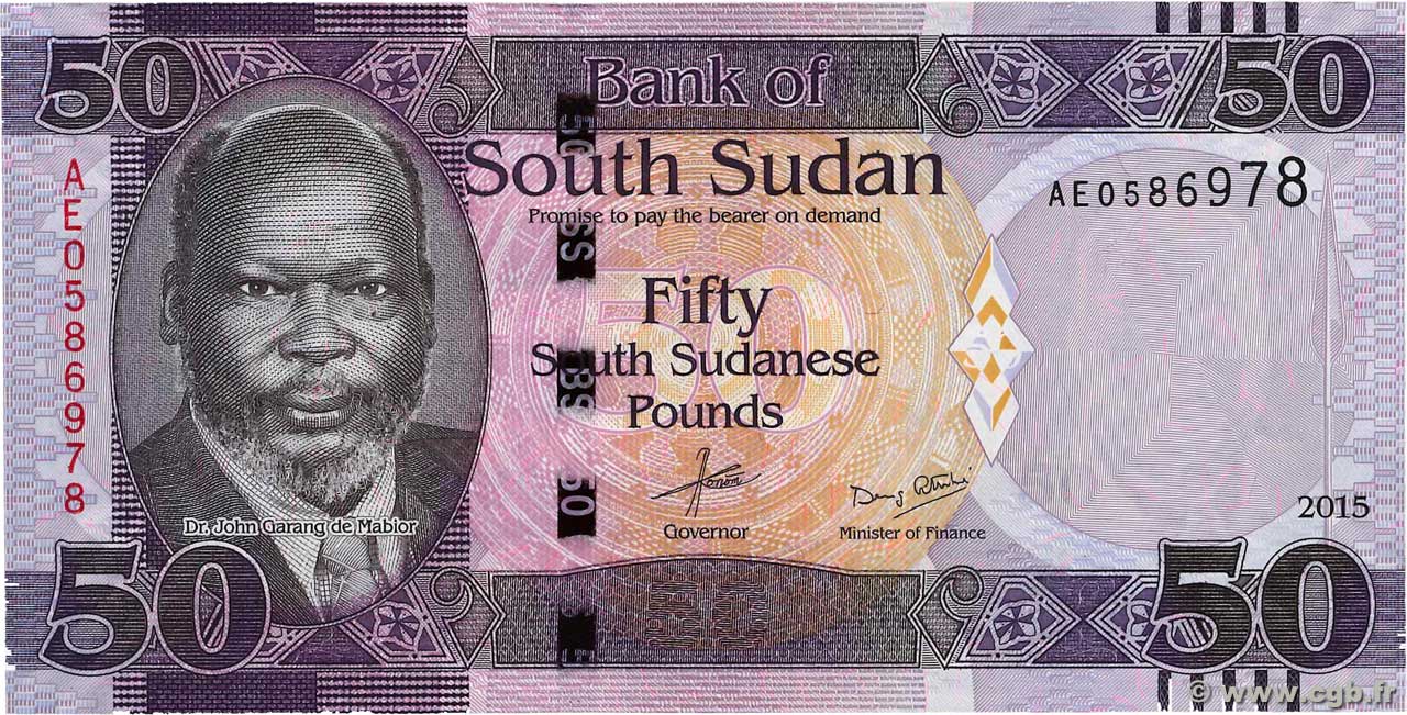 50 Pounds SOUTH SUDAN  2015 P.14 UNC