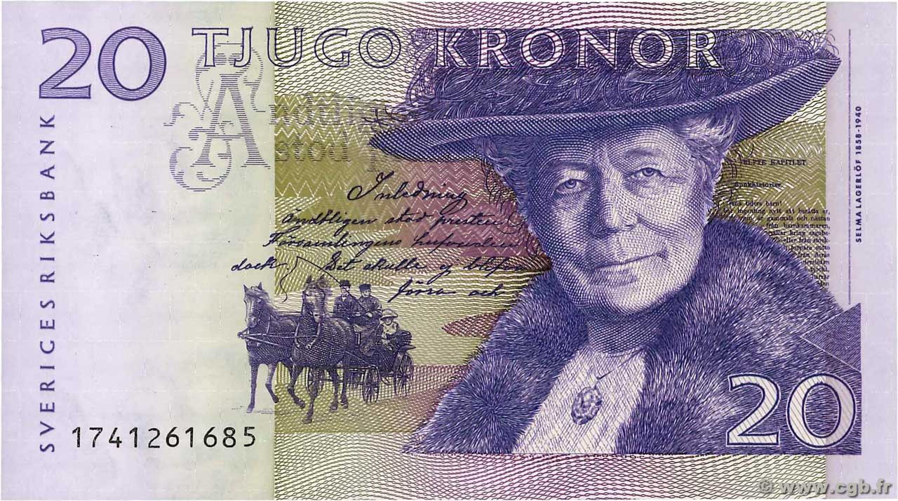 20 Kronor SWEDEN  2001 P.63a UNC