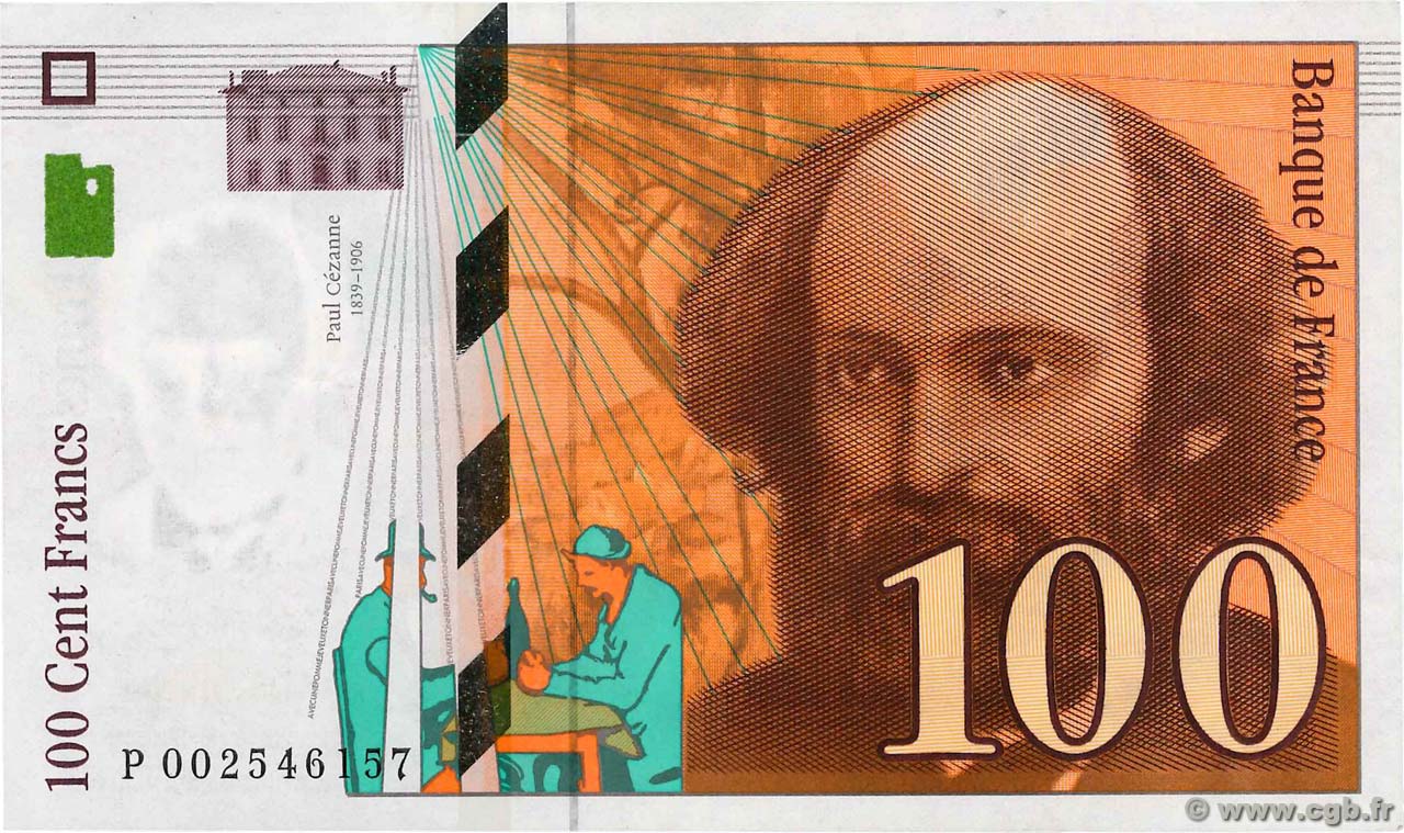 100 Francs CÉZANNE FRANKREICH  1997 F.74.01 fVZ