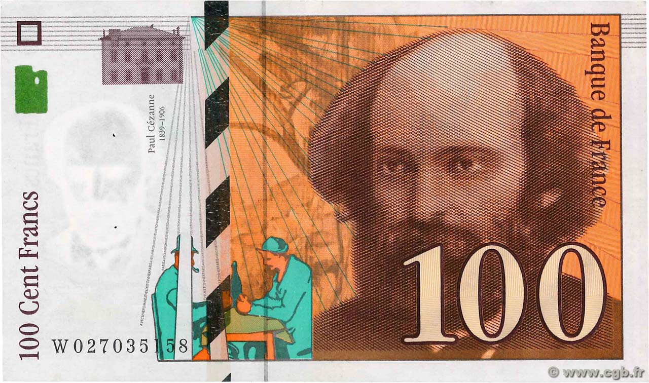 100 Francs CÉZANNE FRANCIA  1997 F.74.01 EBC