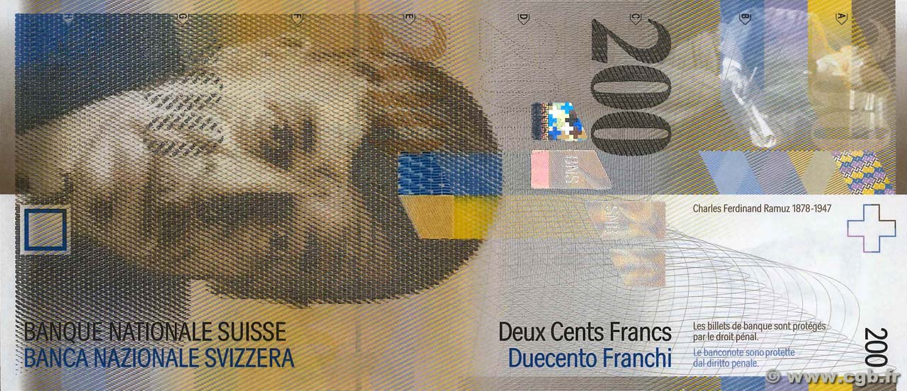200 Francs SUISSE  2006 P.73c UNC