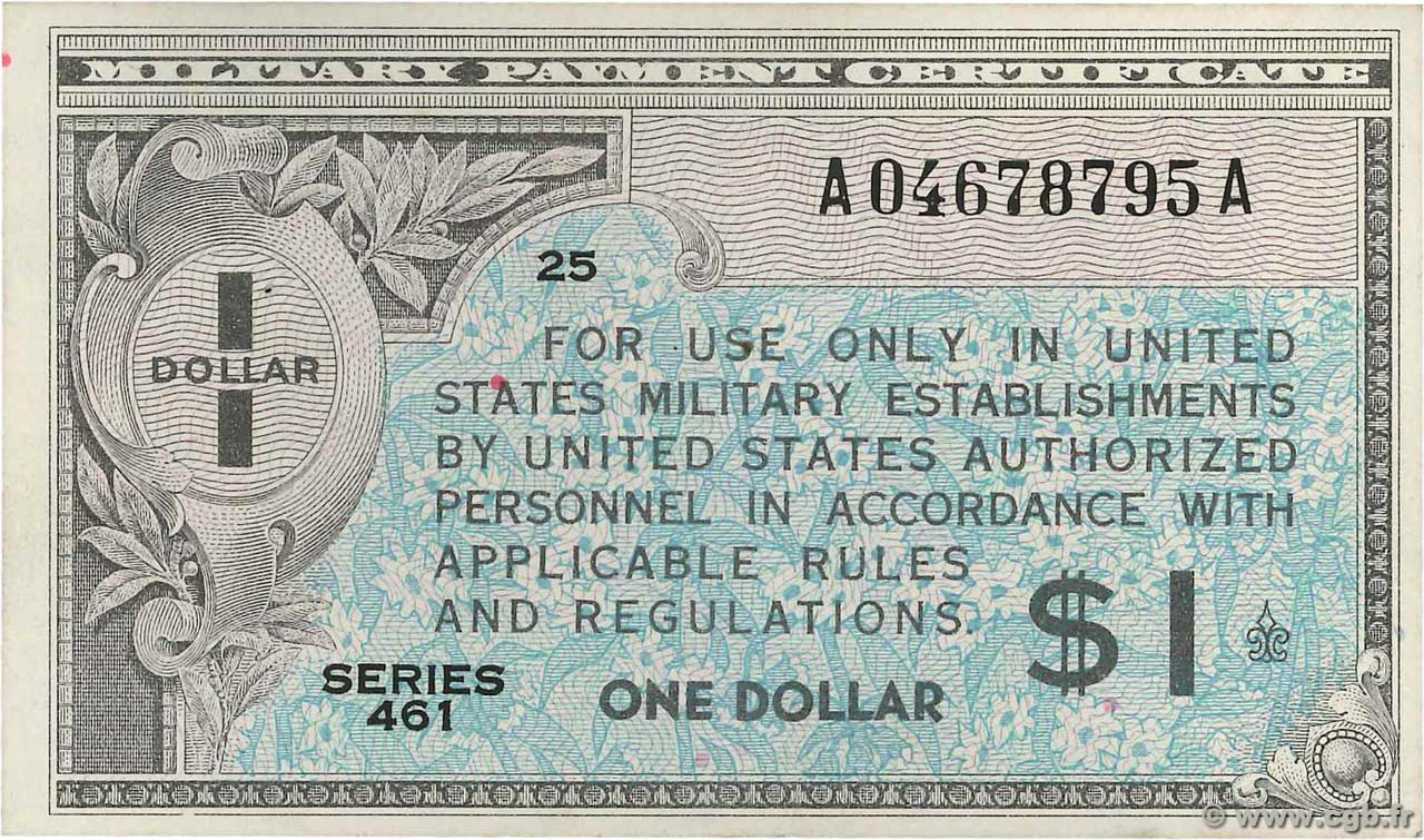 1 Dollar ÉTATS-UNIS D AMÉRIQUE  1946 P.M005 SUP