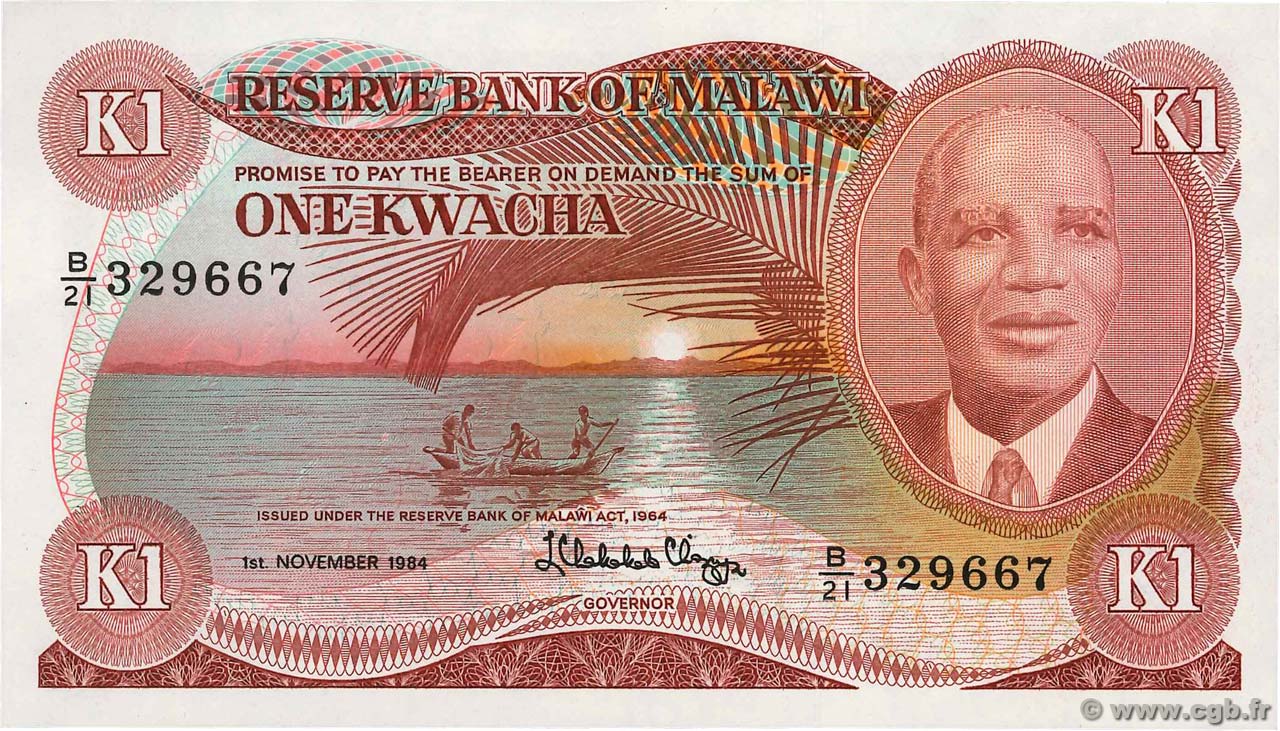 1 Kwacha MALAWI  1984 P.14h pr.NEUF