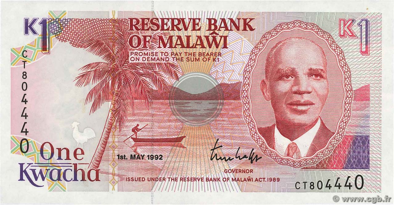 1 Kwacha MALAWI  1992 P.23b NEUF