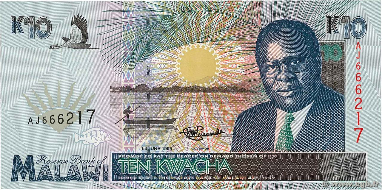 10 Kwacha MALAWI  1995 P.31 ST