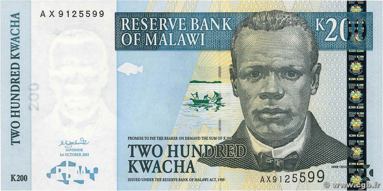 20 Kwacha MALAWI  2003 P.47b ST