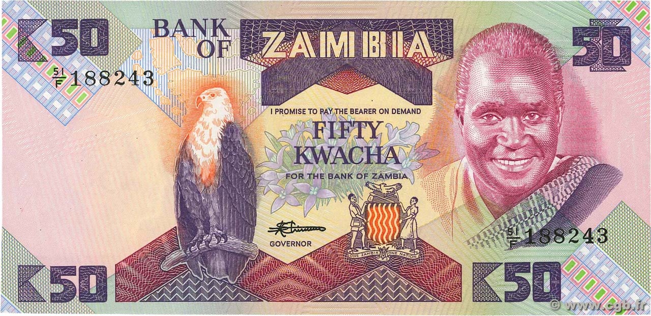 50 Kwacha ZAMBIE  1980 P.28a NEUF