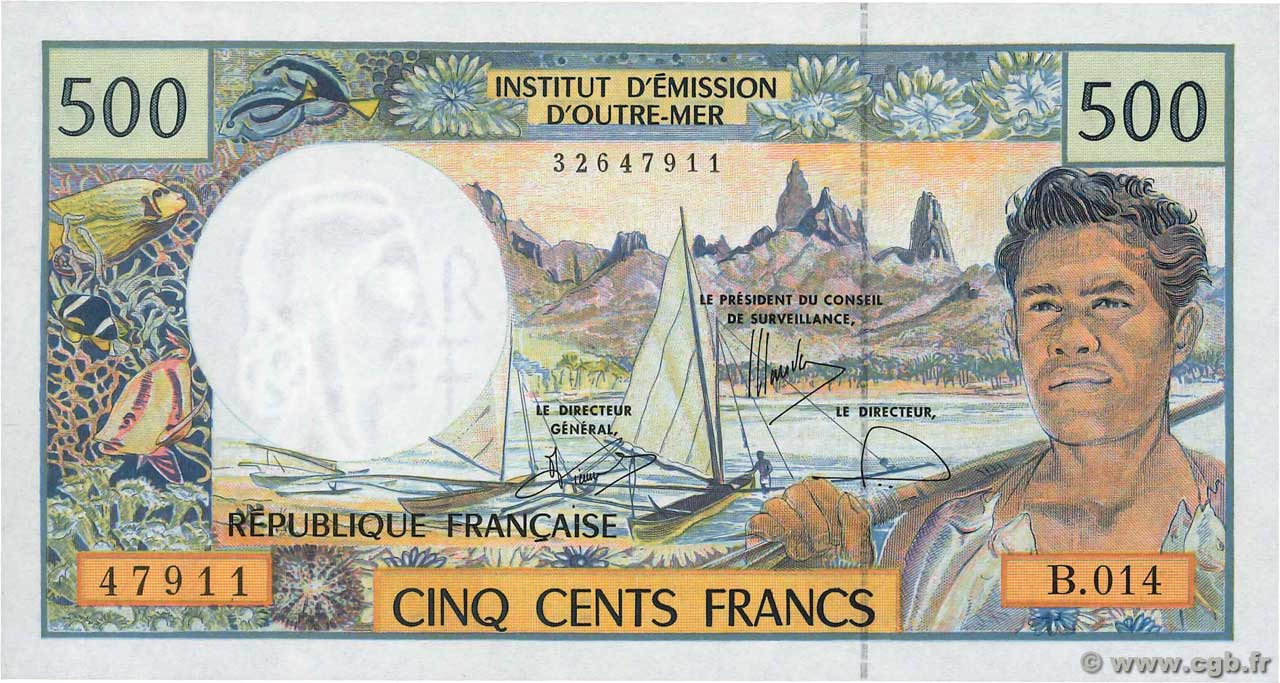 500 Francs POLYNÉSIE, TERRITOIRES D&nbsp;OUTRE MER  2000 P.01f pr.NEUF