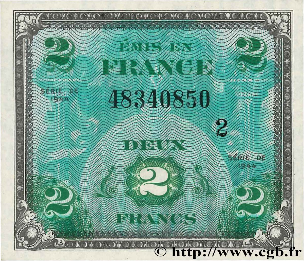 2 Francs DRAPEAU FRANCE  1944 VF.16.02 UNC