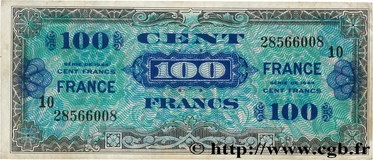 100 Francs FRANCE FRANCE  1945 VF.25.10 F+