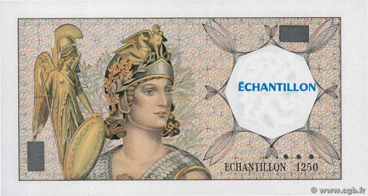 50 Francs QUENTIN DE LA TOUR, type Athéna FRANCE regionalismo e varie  1990  FDC