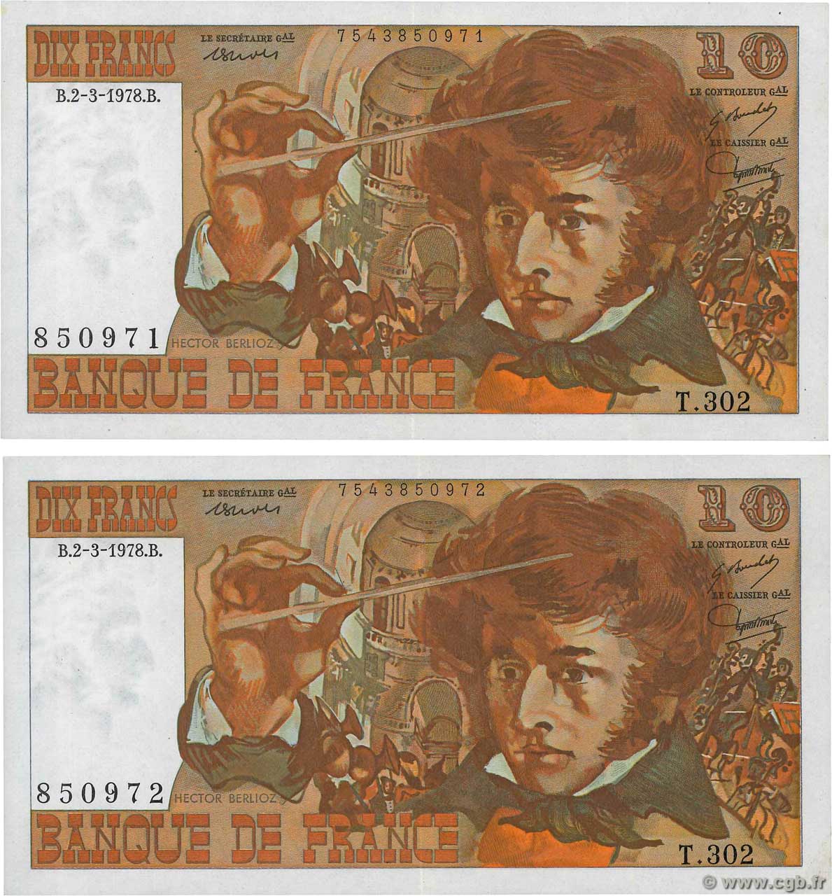 10 Francs BERLIOZ Fauté FRANCE  1978 F.63.23 XF