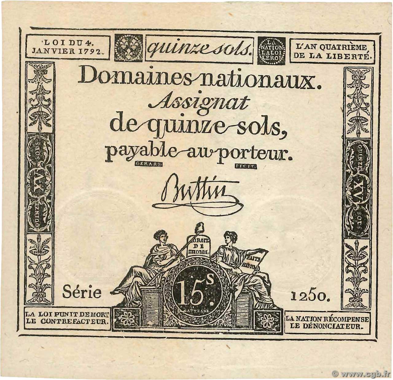 15 Sols FRANCIA  1792 Ass.24a SC