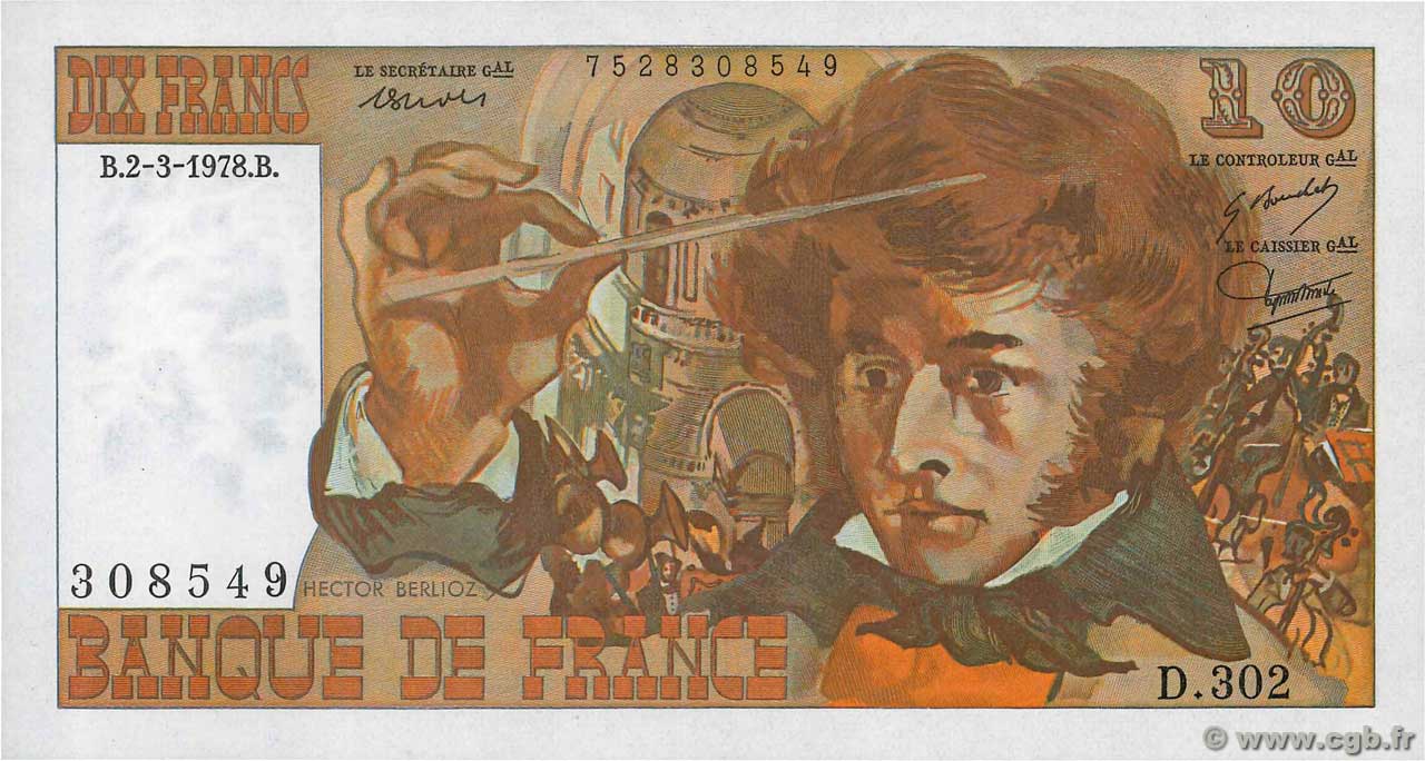 10 Francs BERLIOZ FRANCE  1978 F.63.23 NEUF