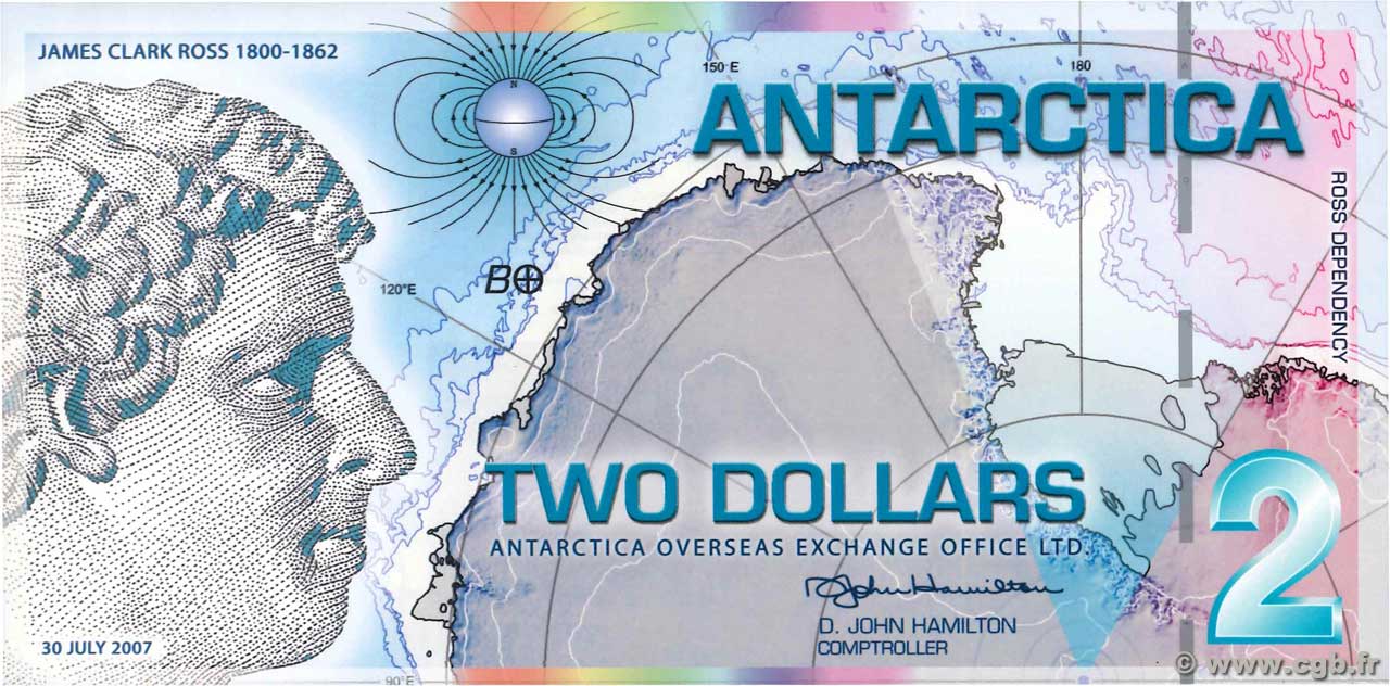 2 Dollars ANTARCTIQUE  2007  FDC