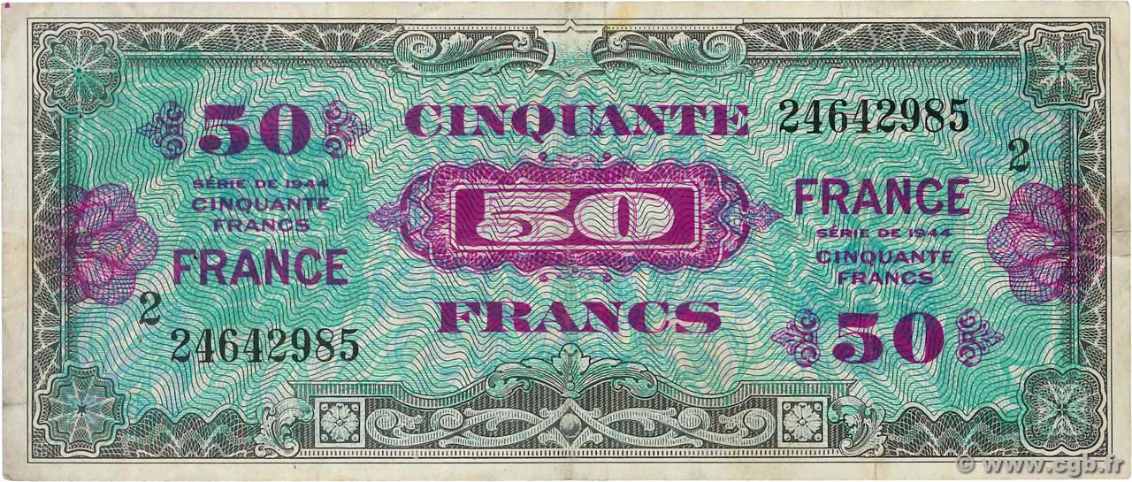 50 Francs FRANCE FRANCE  1945 VF.24.02 TB+
