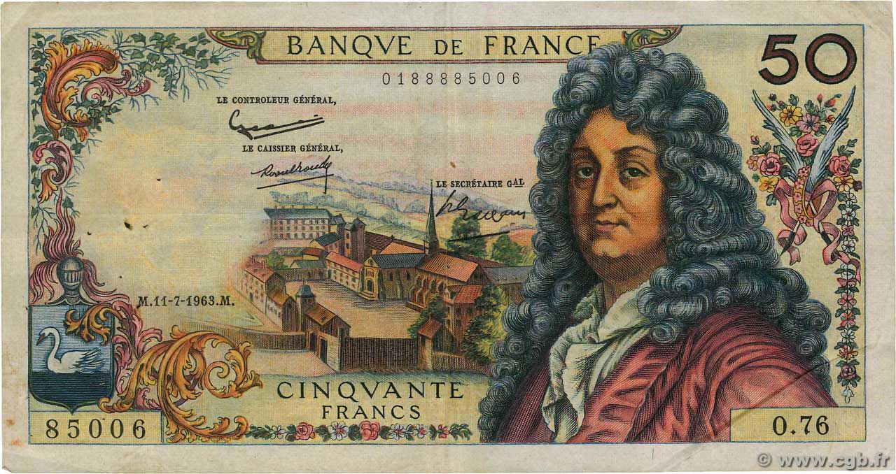 50 Francs RACINE FRANCIA  1963 F.64.06 MB
