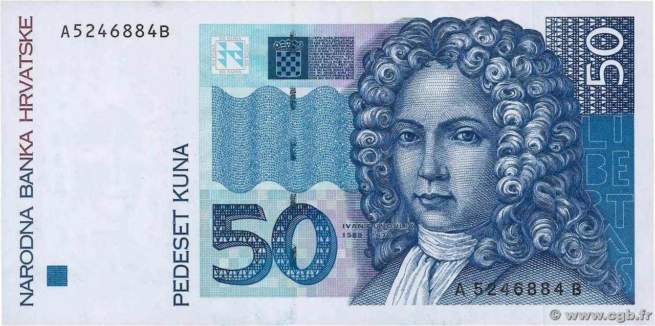 50 Kuna CROAZIA  1993 P.31a FDC