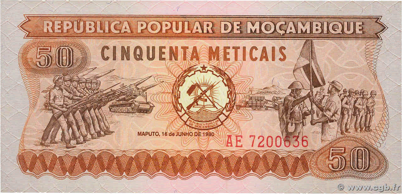 50 Meticais MOZAMBIQUE  1980 P.125 NEUF
