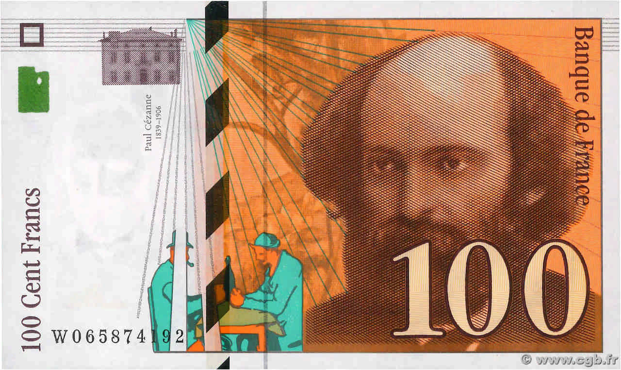 100 Francs CÉZANNE FRANCE  1998 F.74.02 UNC