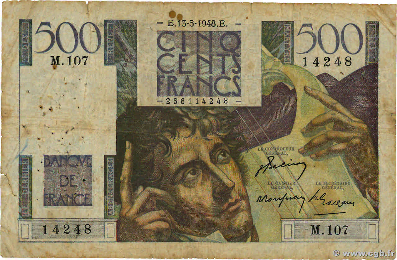 500 Francs CHATEAUBRIAND FRANCE  1948 F.34.08 pr.B