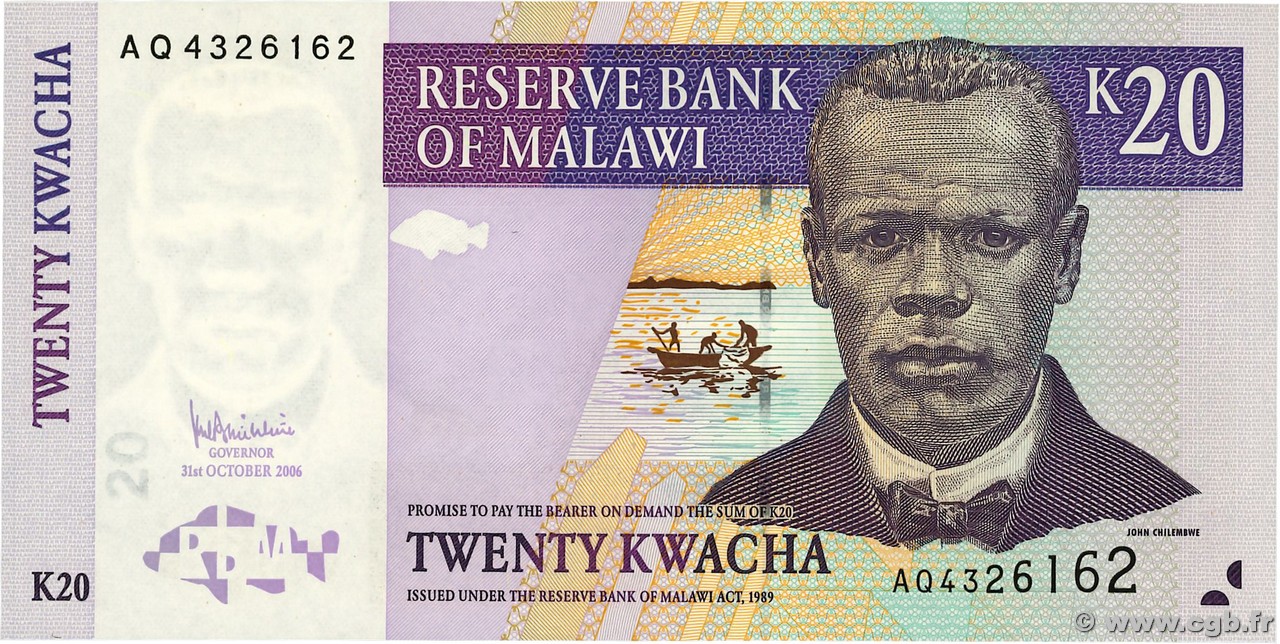 20 Kwacha MALAWI  2006 P.52b NEUF